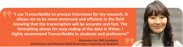 Woman giving testimonial